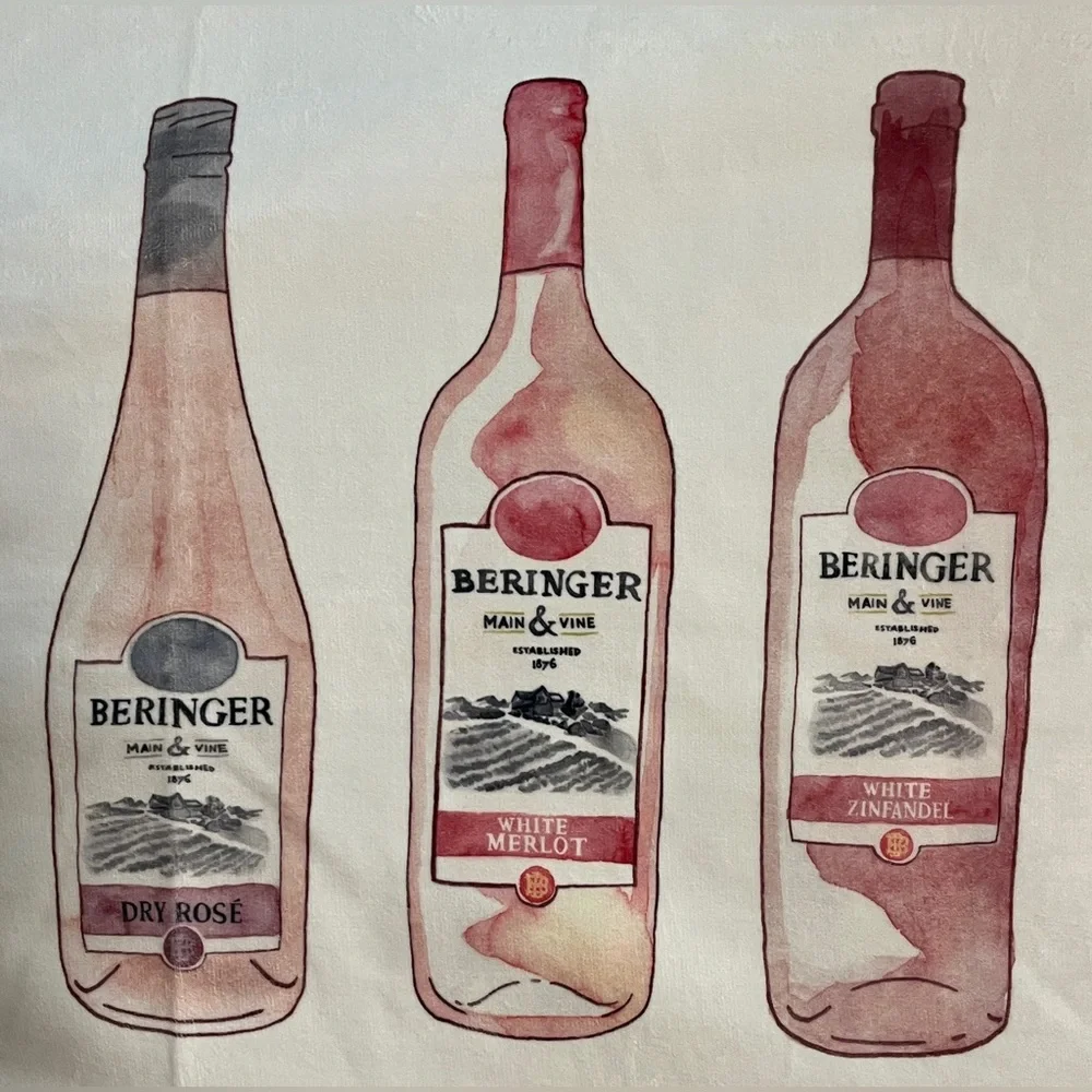 Extra Large NWOT Beringer Main & Vine Wines Beach and Pool Towel 35